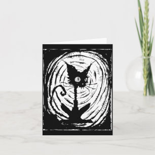 Schwarze Katze Faules Halloween-Kostüm Y Y Perform Karte