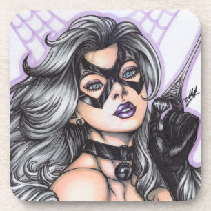 Schwarze Katze ~ Felicia Hardy Getränkeuntersetzer