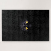 Schwarze Katze Festkörper Hintergrund schwierig Ti Puzzle (Horizontal)
