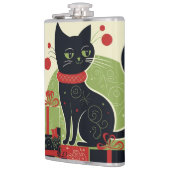 Schwarze Katze Flachmann (Links)