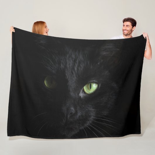 SCHWARZE KATZE FLEECEDECKE (Beispiel)