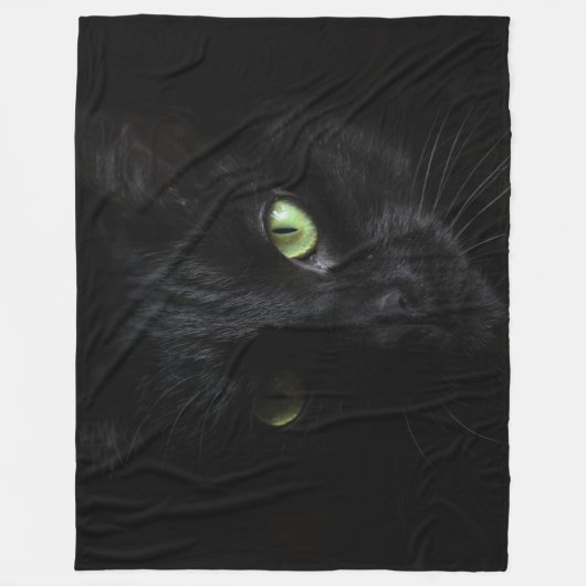 SCHWARZE KATZE FLEECEDECKE (Vorderseite)