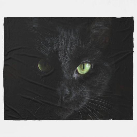 SCHWARZE KATZE FLEECEDECKE (Vorderseite (Horizontal))