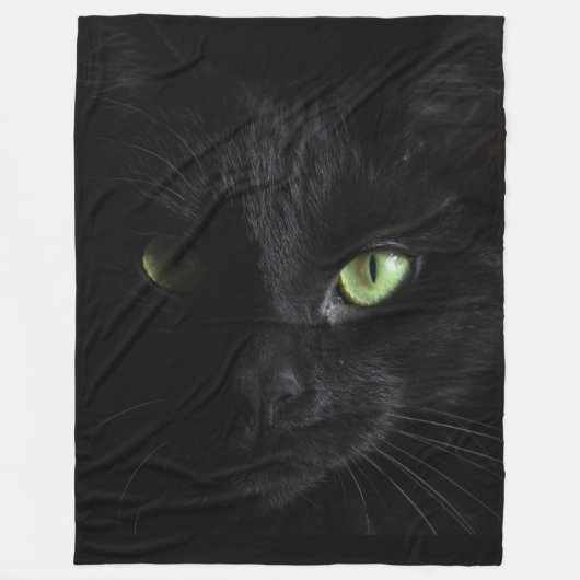 SCHWARZE KATZE FLEECEDECKE (Vorderseite)