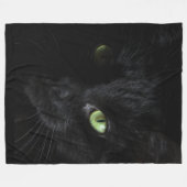 SCHWARZE KATZE FLEECEDECKE (Vorderseite (Horizontal))