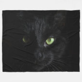SCHWARZE KATZE FLEECEDECKE (Vorderseite (Horizontal))