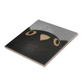 Schwarze Katze Fliese (Seite)