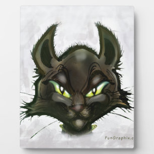 Schwarze Katze Fotoplatte