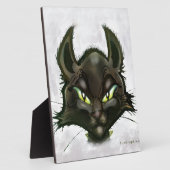 Schwarze Katze Fotoplatte (Seite)