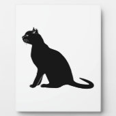 Schwarze Katze Fotoplatte (Vorderseite)