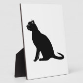 Schwarze Katze Fotoplatte (Seite)