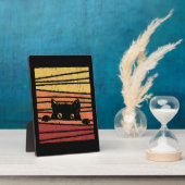 Schwarze Katze Fotoplatte (Seite)