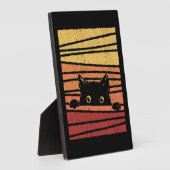 Schwarze Katze Fotoplatte (Seite)