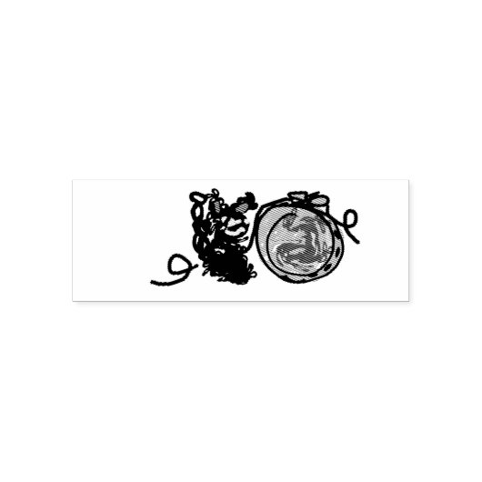 Schwarze Katze Freude Herbst Permastempel (Design)
