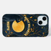 Schwarze Katze Frohes Halloween Case-Mate iPhone Hülle (Rückseite (Horizontal))