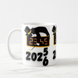 Schwarze Katze frohes neues Jahr  Kaffeetasse
