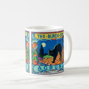Schwarze-Katze-Frucht-Tasse Kaffeetasse
