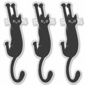 Schwarze Katze | Funny Kitty Vinyl Stickers Aufkleber (Vorderseite)