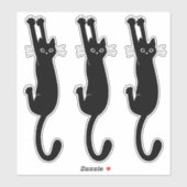 Schwarze Katze | Funny Kitty Vinyl Stickers Aufkleber (Blatt)