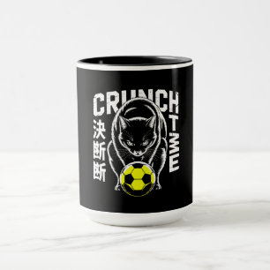 Schwarze Katze Fußball Tasse – Fetter Crunch Desig