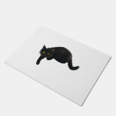 SCHWARZE KATZE FUßMATTE (Schrägansicht)