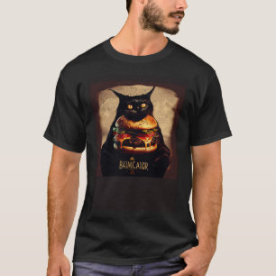 Schwarze Katze Gaming Hamburger 1 T-Shirt