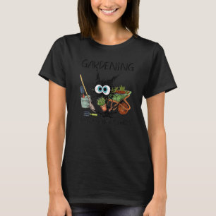 Schwarze Katze Gartenarbeit, weil Mord falsch ist  T-Shirt