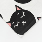 Schwarze Katze geht Muster, katzenartigen Entwurf Fleecedecke (Ecke)