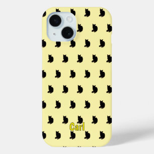 Schwarze Katze (Gelb) Case-Mate iPhone Hülle