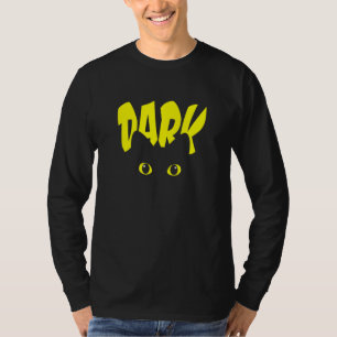 Schwarze Katze Gelbe Augen Dunkle Niedliche einfac T-Shirt