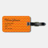 Schwarze Katze Gepäckanhänger (Rückseite horizontal)