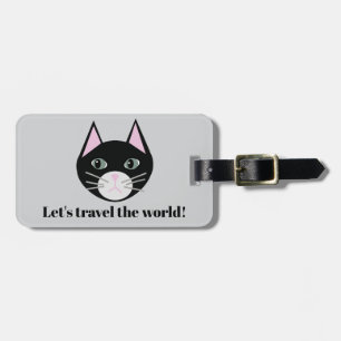 Schwarze Katze Gepäckanhänger