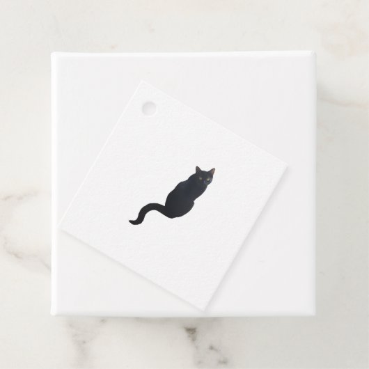 Schwarze Katze Geschenkanhänger (Beispiel)