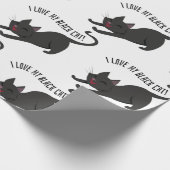 Schwarze Katze Geschenkpapier (Ecke)