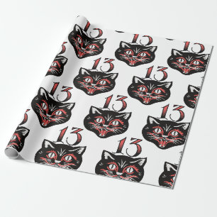 Schwarze Katze Geschenkpapier