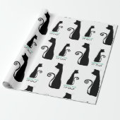 Schwarze Katze Geschenkpapier (Ungerollt)