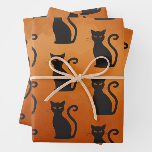 Schwarze Katze Geschenkpapier Set (Beispiel)