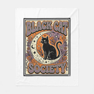 Schwarze Katze Gesellschaft Katze Schwarze Katze V Fleecedecke