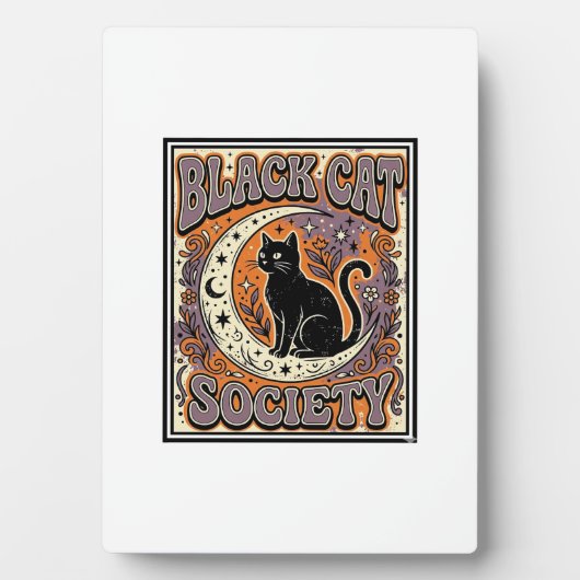 Schwarze Katze Gesellschaft Katze Schwarze Katze V Fotoplatte (Vorderseite)