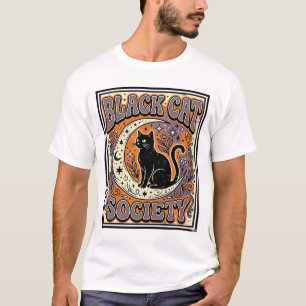 Schwarze Katze Gesellschaft Katze Schwarze Katze V T-Shirt