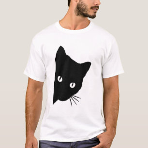 Schwarze Katze Gesichtspflege, Flüchtige Blick a B T-Shirt