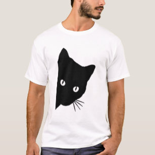 Schwarze Katze Gesichtspflege, Flüchtige Blick a B T-Shirt