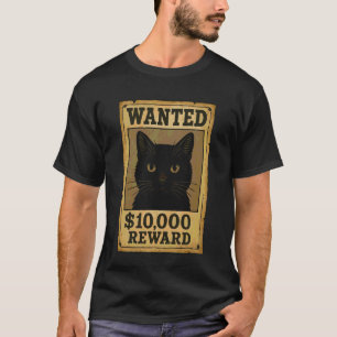 Schwarze Katze Gesucht Bild T-Shirt