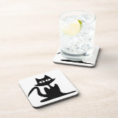 SCHWARZE KATZE GETRÄNKEUNTERSETZER (Rechte Seite)