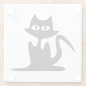 SCHWARZE KATZE GLASUNTERSETZER (Rückseite)