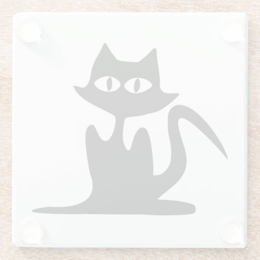 SCHWARZE KATZE GLASUNTERSETZER (Rückseite)