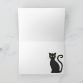 Schwarze Katze: Glückliches Halloween, Ikone! Karte (Innenseite)