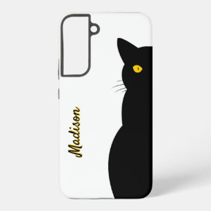 SCHWARZE KATZE Golden Eyes Anpassbar Samsung Galaxy Hülle