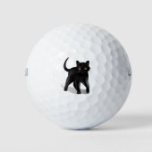 Schwarze Katze Golfball (Vorderseite)