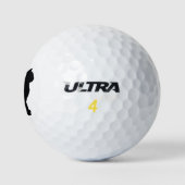 Schwarze Katze Golfball (Logo)